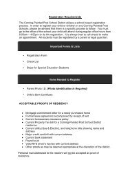 Registration Requirements Document - Corning - Painted Post ...