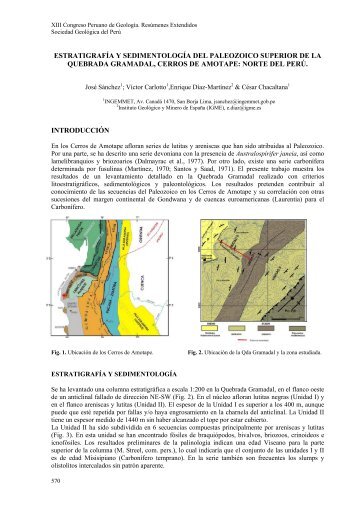 estratigrafÃ­a y sedimentologÃ­a del paleozoico superior ... - Ingemmet