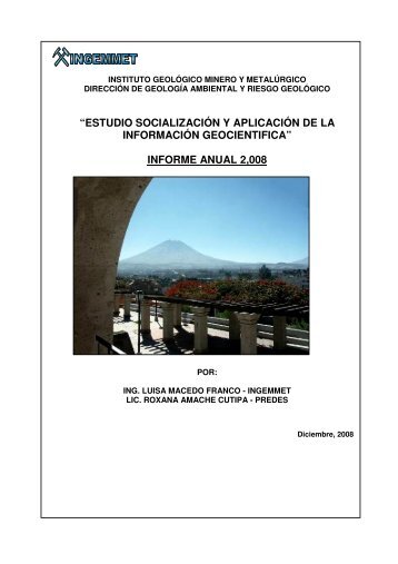 estudio socializaciÃ³n y aplicaciÃ³n de la informaciÃ³n ... - Ingemmet