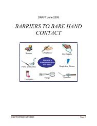 barriers to bare hand contact - Conference for Food Protection