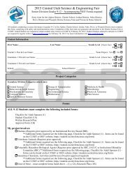 Senior Division Registration Form CUSEF Registration Forms