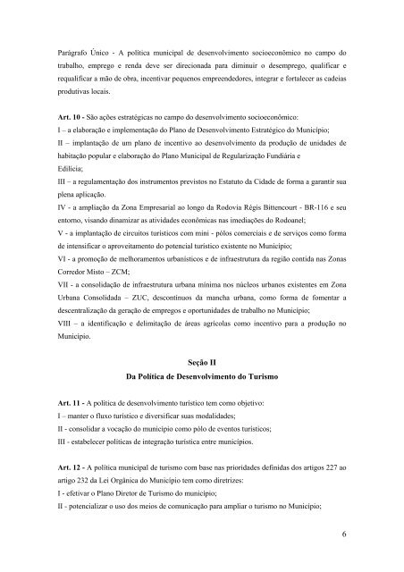 minuta projeto de lei âconsolida as disposiÃ§Ãµes do plano diretor do ...