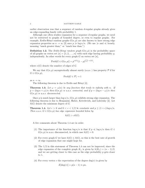 TOPOLOGICAL EXPANDERS 1. Introduction Expander graphs ... - IAS