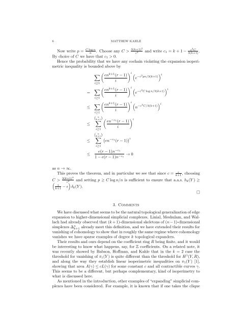 TOPOLOGICAL EXPANDERS 1. Introduction Expander graphs ... - IAS