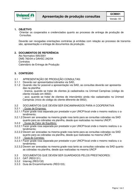 Carta De Apresentação Unimed