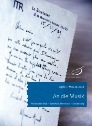 Ad An die Musik - The Schubert Club