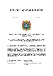 POLICIA NACIONAL DEL PERU - CHS Alternativo