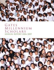 Annual Report 2006-2007 - The Gates Millennium Scholars