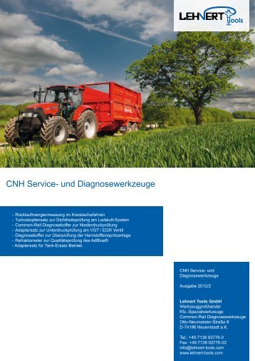 CNH Service- und Diagnosewerkzeuge - Lehnert-Tools