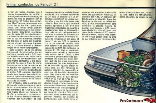 Primer contacto Renault 21