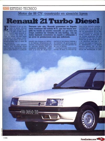 Prueba Renault 21 TurboDX