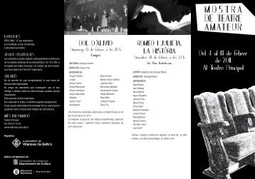 Mostra de Teatre Amateur 2011 (pdf) - Ajuntament de Vilanova i la ...