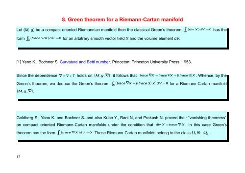 ON GLOBAL RIEMANN-CARTAN GEOMETRY