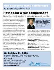 Wage Comparisons - OPSEU