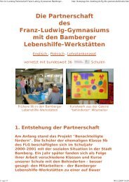 Service Learning Partnerschaft Franz-Ludwig-Gymnasium Bamberg...