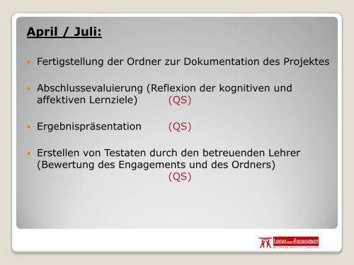 die Präsentation von Karin Brand bei der LdE ... - Service-Learning