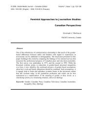 Feminist Approaches to Journalism Studies: Canadian Perspectives