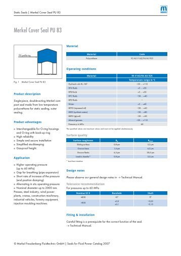 Merkel Cover Seal PU 83 - www.merkel-freudenberg.de
