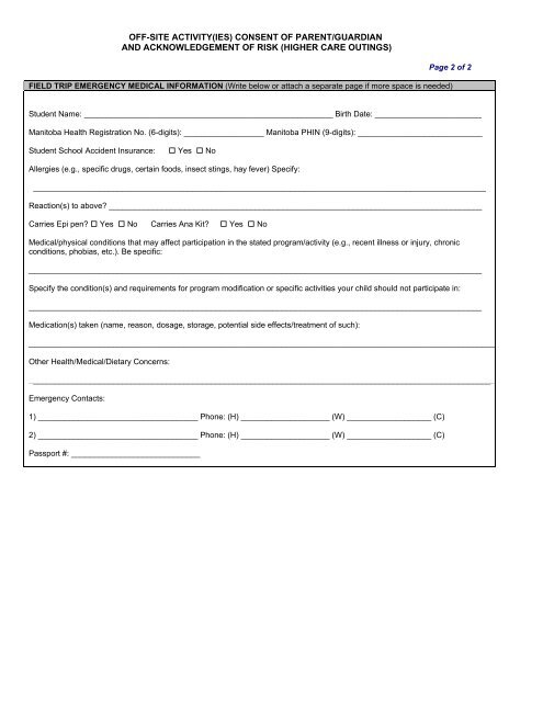general consent form