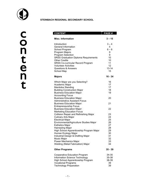 SRSS Handbook 2012_13.pdf - Steinbach Regional Secondary ...