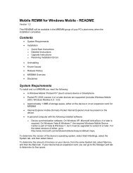 Mobile REMM for Windows Mobile - README