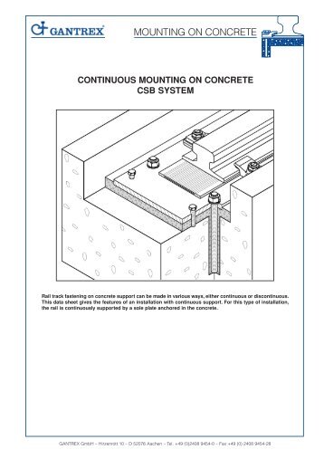 on continuous Concrete - Gantrex