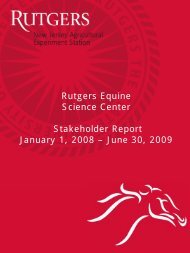 A copy of the Stakeholder Report is currently - Rutgers Equine ...