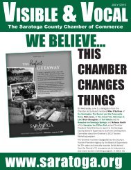 THIS CHAMBER CHANGES THINGS - Saratoga County Chamber of ...