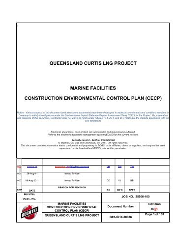 queensland curtis lng project marine facilities construction ... - QGC