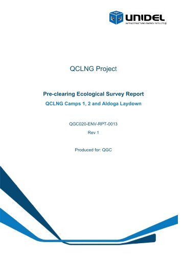 Pre-Clearing Ecological Survey Report - QCLNG Camps 1, 2 ... - QGC