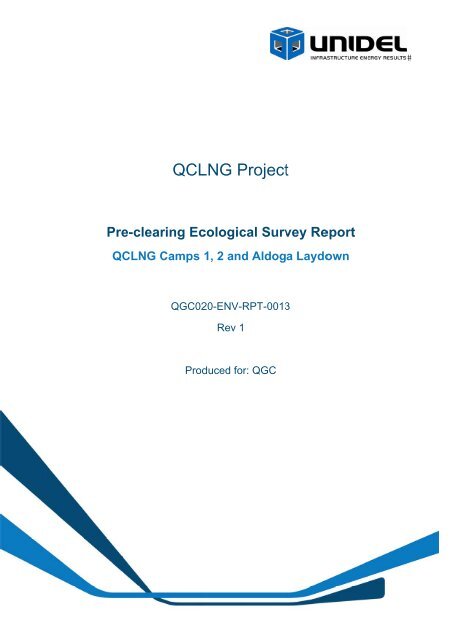 Pre-Clearing Ecological Survey Report - QCLNG Camps 1, 2 ... - QGC