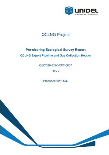 Pre-Clearing Ecological Survey Report - QGC
