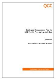 Ecological Management Plan for LNG Facility Preclearing ... - QGC