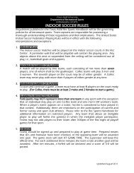 INDOOR SOCCER RULES - Rec Sports - Texas A&M University