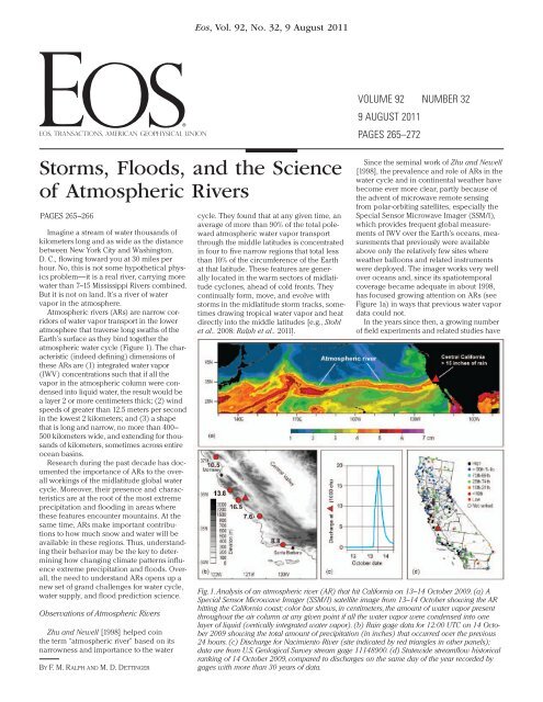 Storms, Floods, and the Science of Atmospheric Rivers