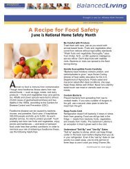 A Recipe for Food Safety