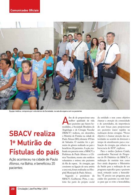 CFM apoia Campanha de Defesa Profissional da SBACV