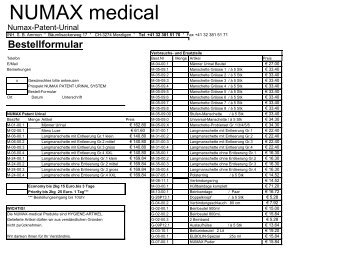 Bestellformular - Inkontinenz Numax-medical