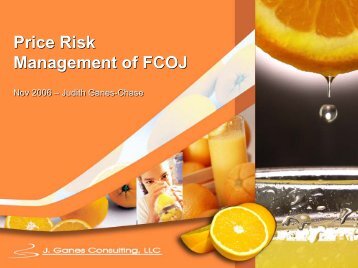 Price Risk Management of FCOJ Price Risk Management of FCOJ