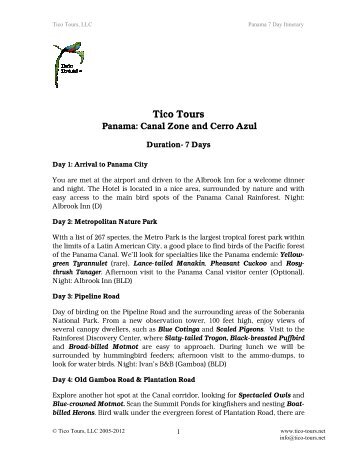 Panama Canal Zone.pdf - Tico Tours
