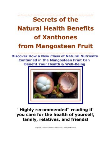 Free Mangosteen Ebook from Dr. Werner Kerschbaumer