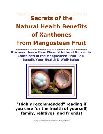 Free Mangosteen Ebook from Ken Kleffman