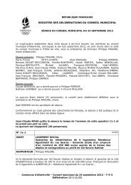 registre des deliberations du conseil municipal - Ville d'Albertville