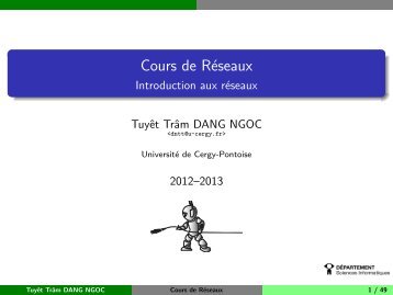 Cours de RÃ©seaux - UniversitÃ© de Cergy Pontoise