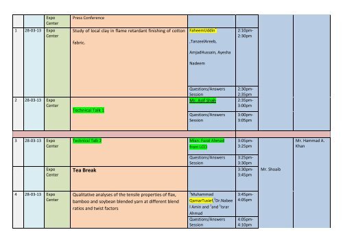 International Conference on Textile and ... - UMT Admin Panel