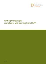 Putting things right: complaints and learning from DWP - the ...