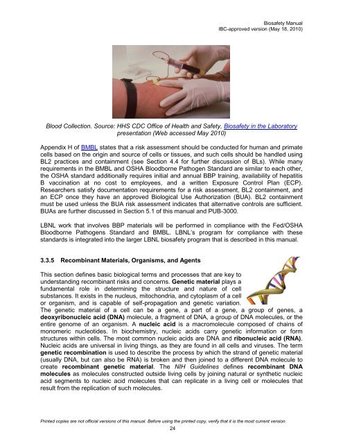 Biosafety Manual PDF - Lawrence Berkeley National Laboratory