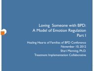 Loving Someone with BPD: A Model of Emotion Regulation Part I