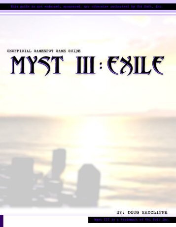 GameSpot Game Guide: Myst III: Exile - SEGfL Microsites 2