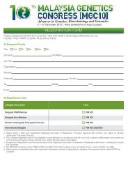 Download registration form (.pdf) - Persatuan Genetik Malaysia